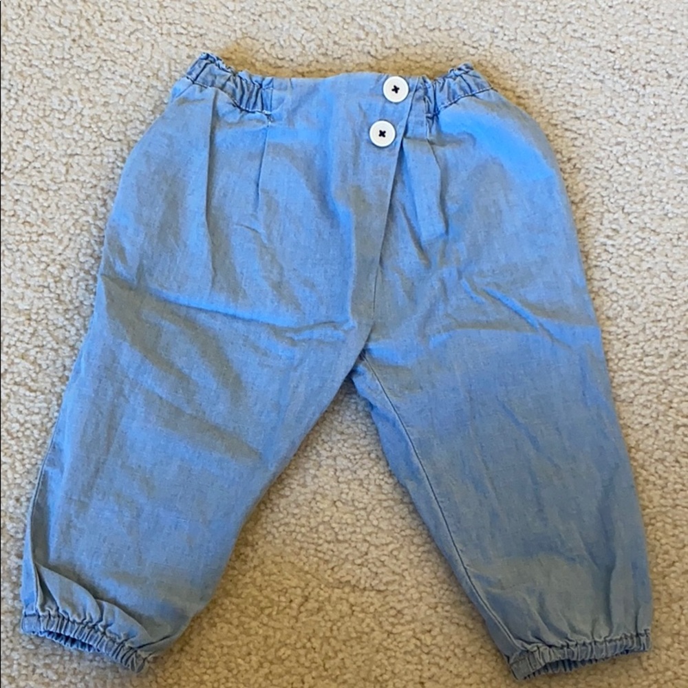 Zara baby chambray pant 9-12 months
